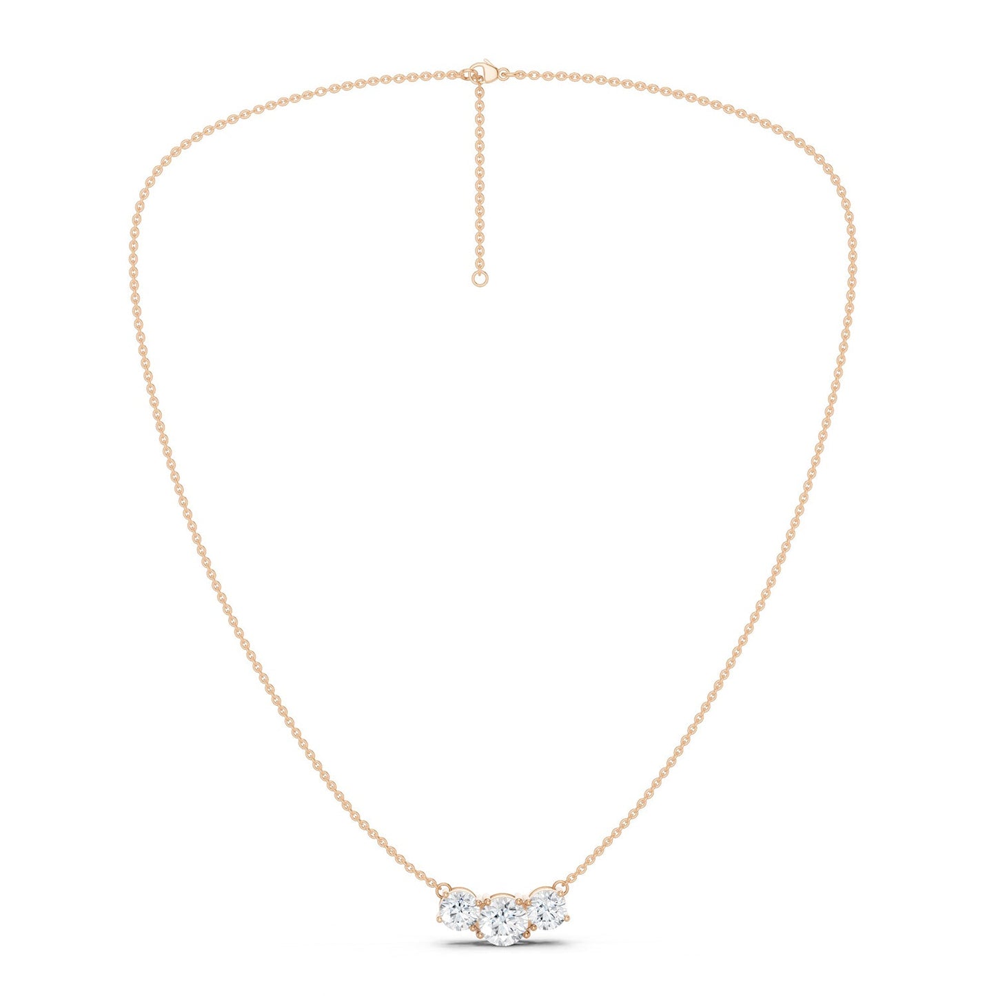 3-Stone Luxe Pendant Necklace