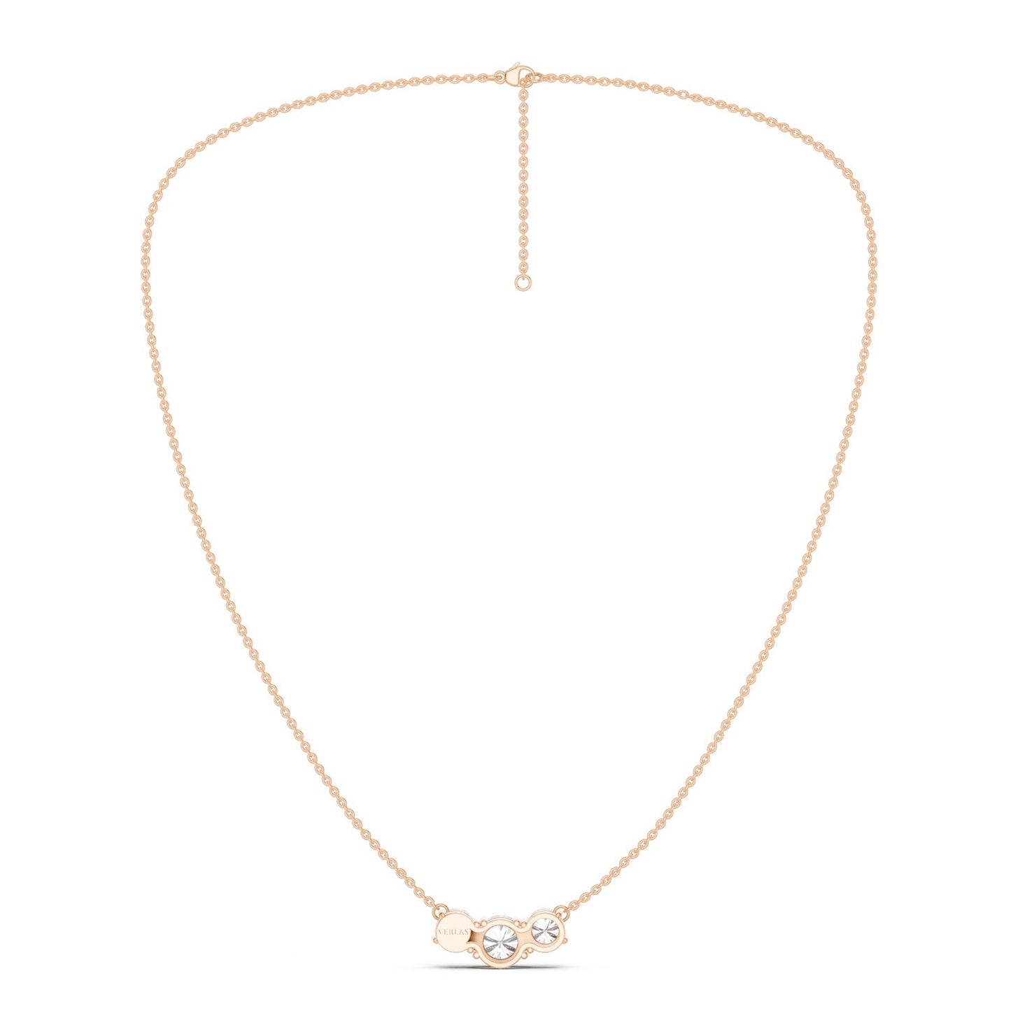 3-Stone Petite Pendant Necklace