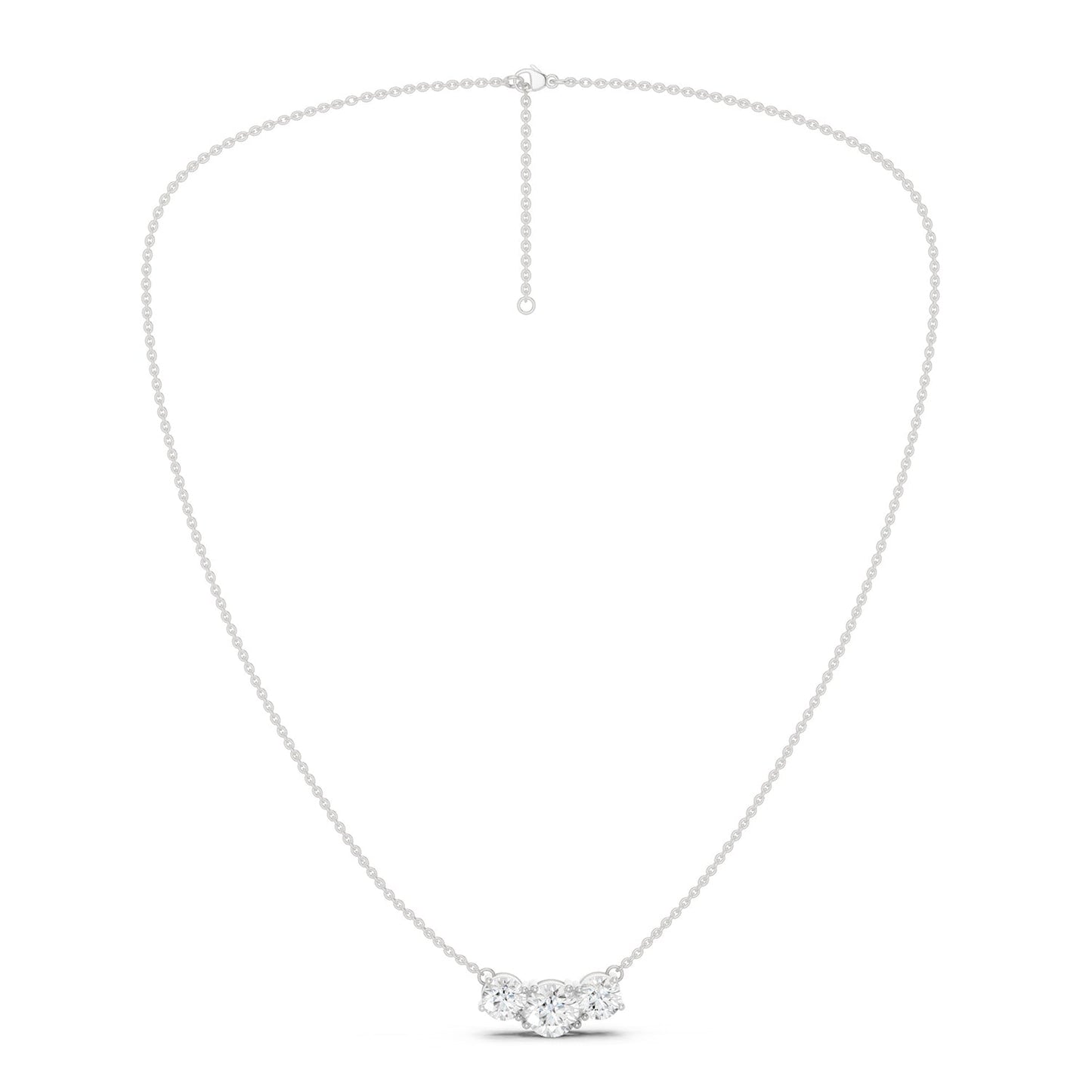 3-Stone Luxe Pendant Necklace