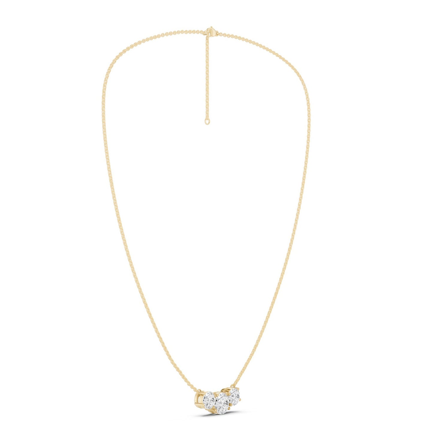 3-Stone Luxe Pendant Necklace