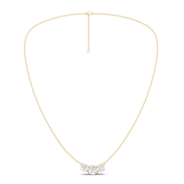 3-Stone Petite Pendant Necklace