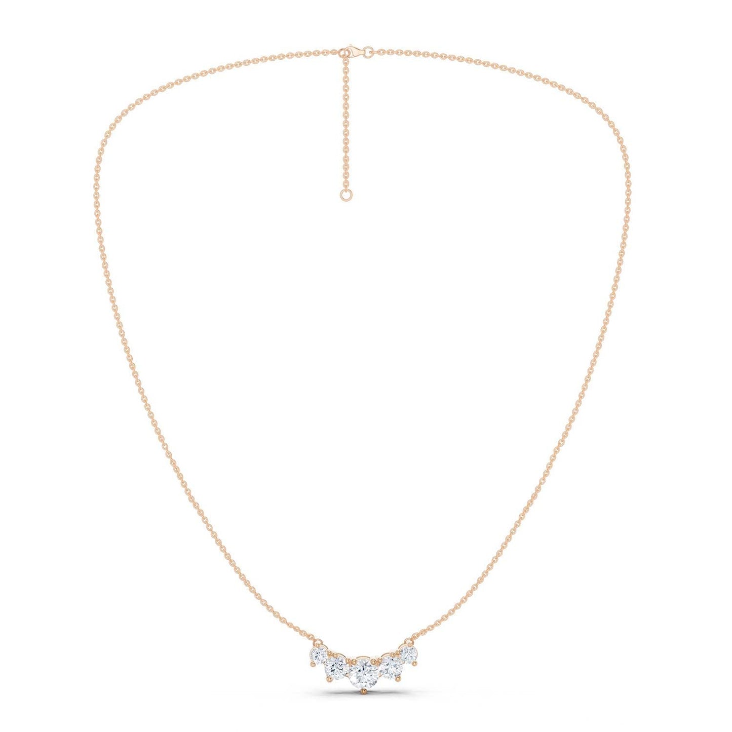 5-Stone Petite Pendant Necklace