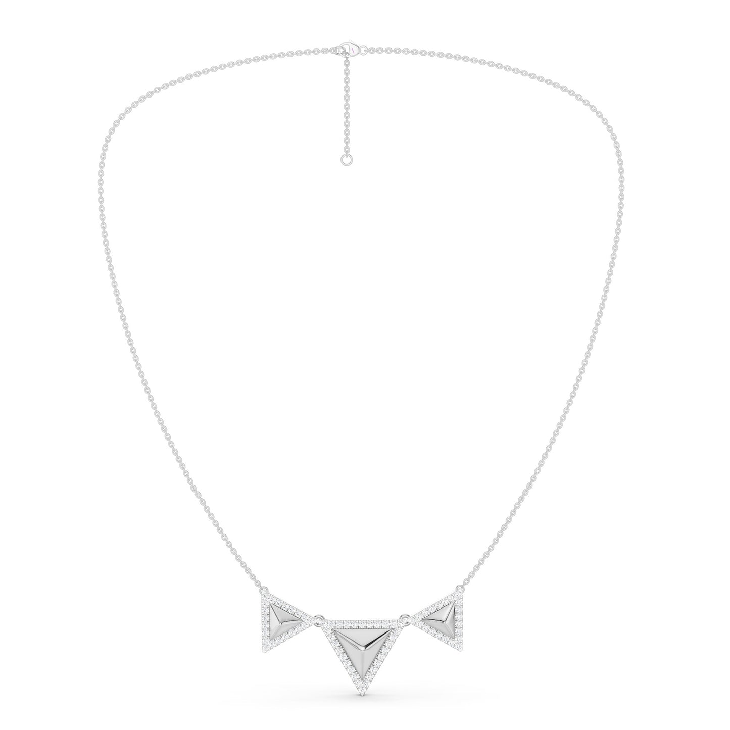 Pyramid Trio Pendant Necklace