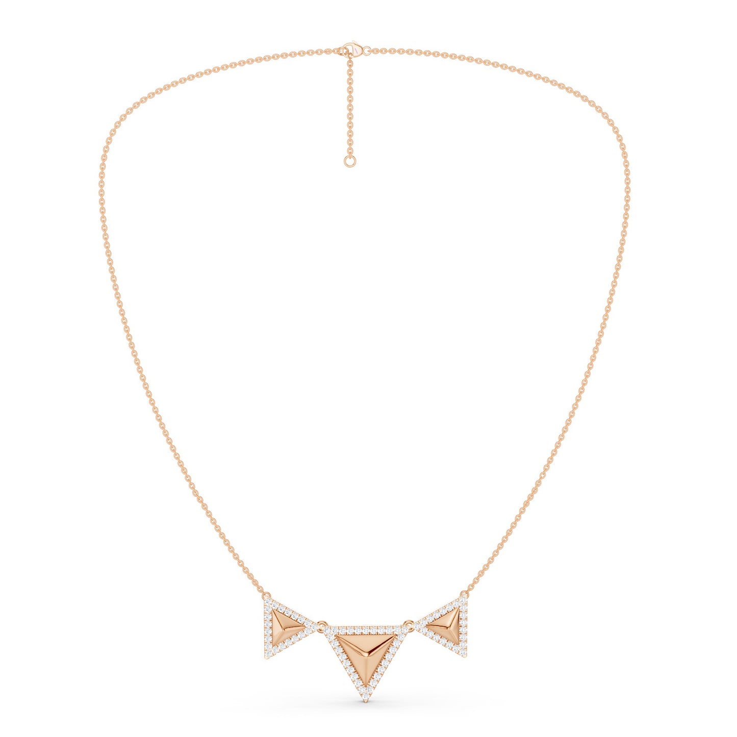 Pyramid Trio Pendant Necklace