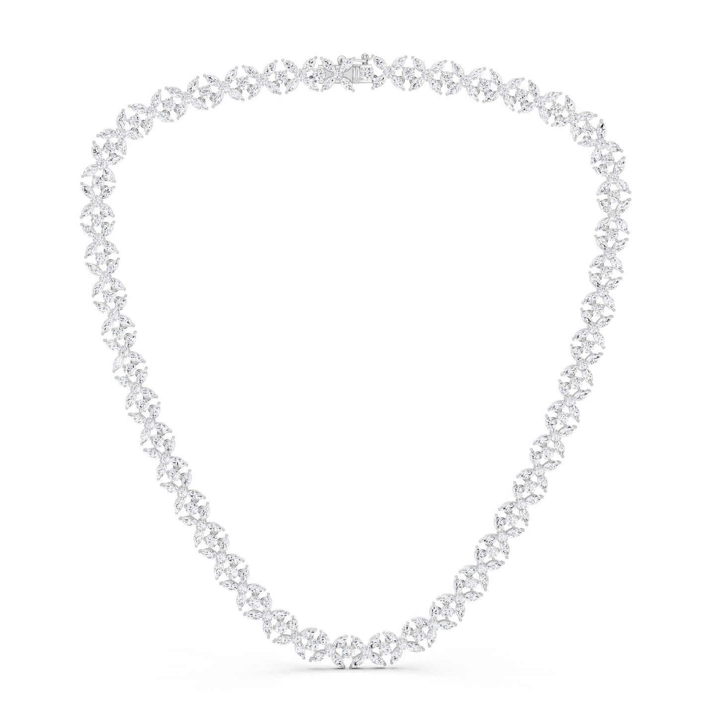 Alyssa Marquise Bouquet Tennis Necklace