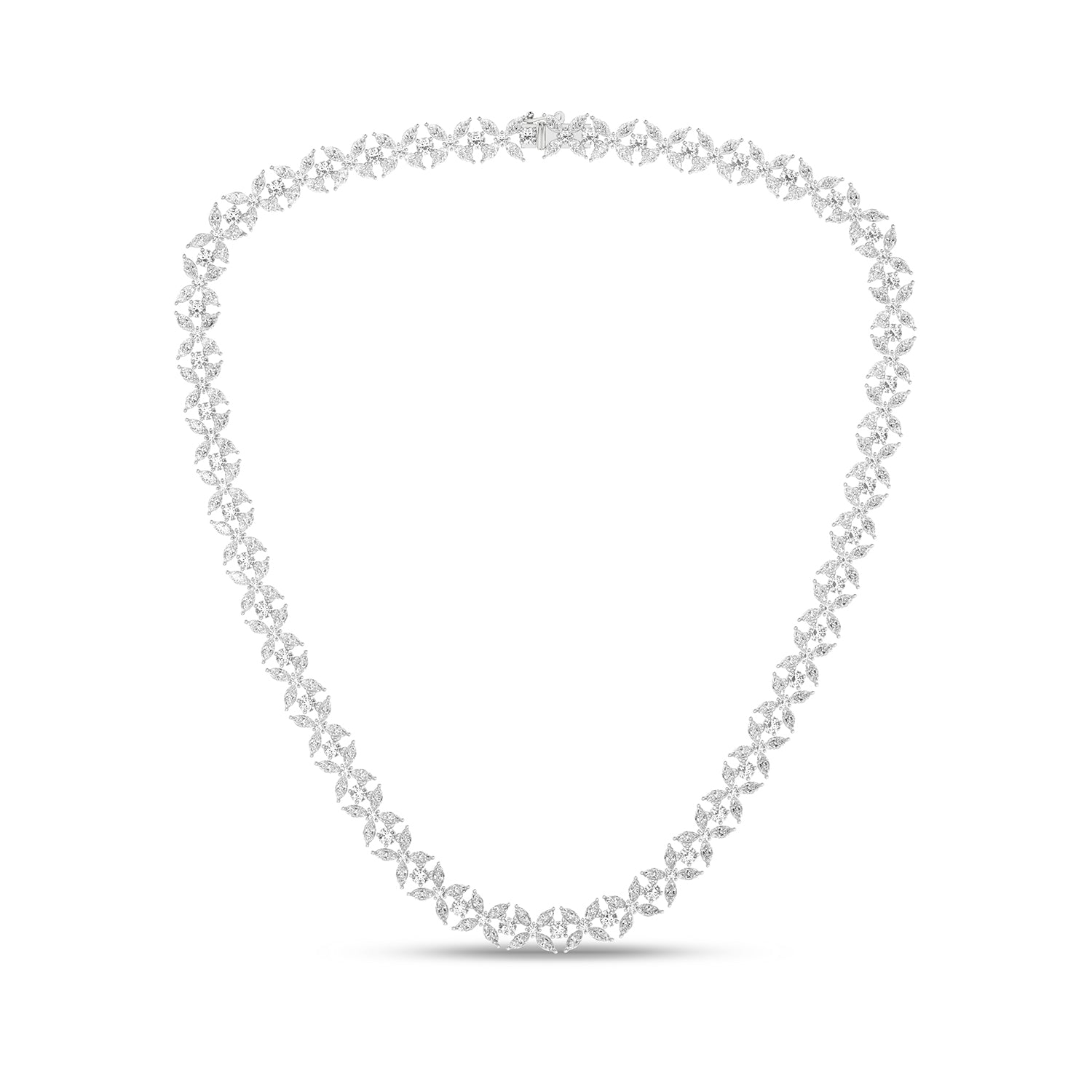 Alyssa Marquise Bouquet Tennis Necklace