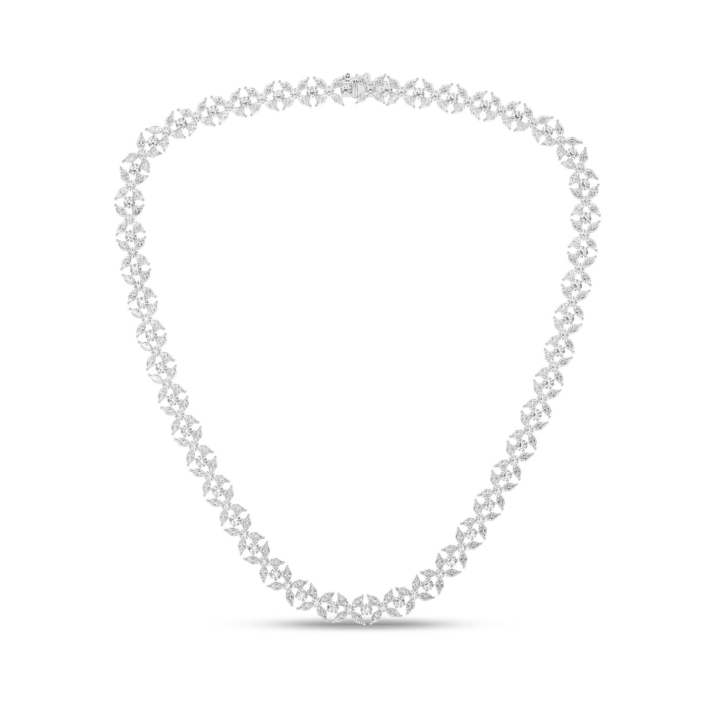 Alyssa Marquise Bouquet Tennis Necklace