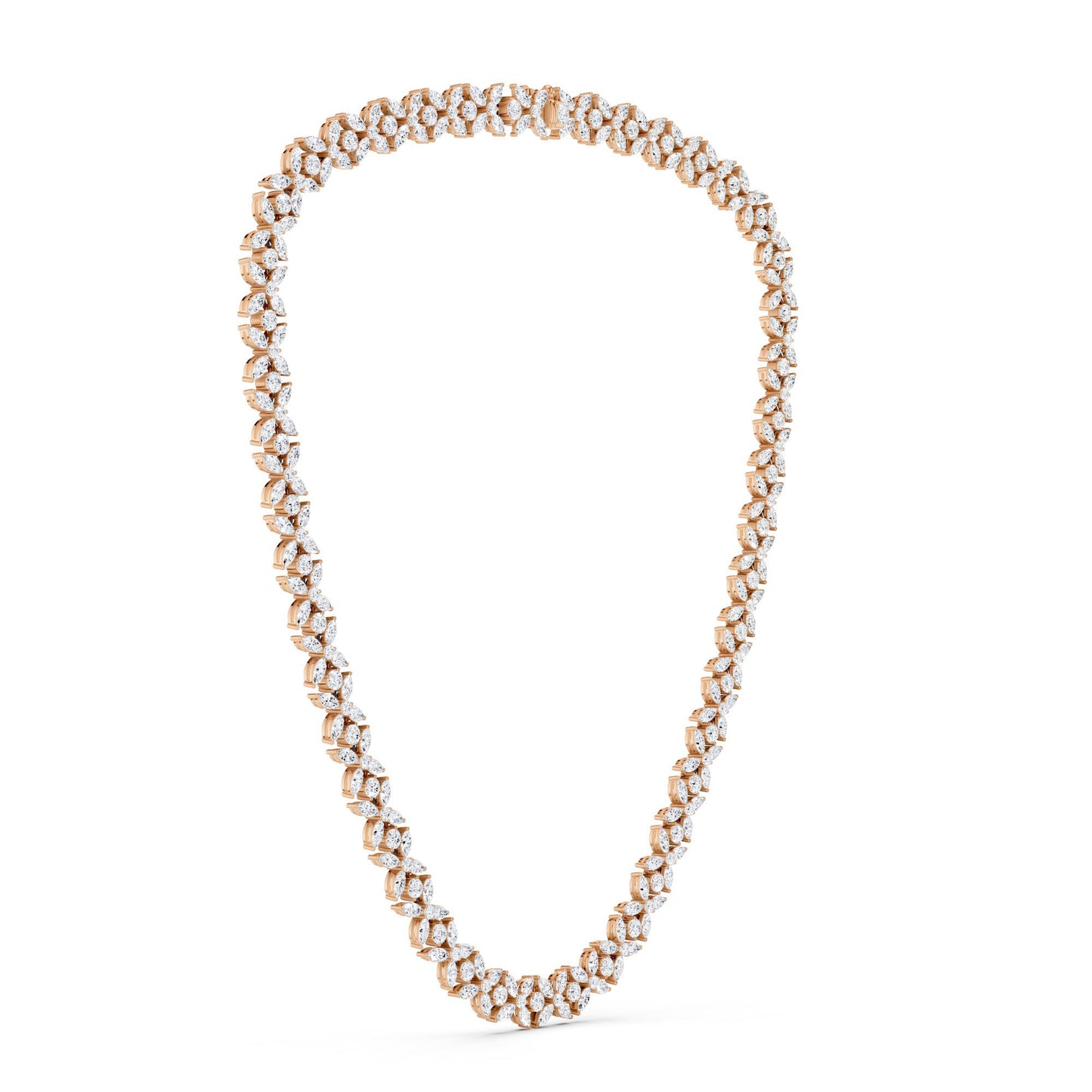 Alyssa Marquise Bouquet Tennis Necklace