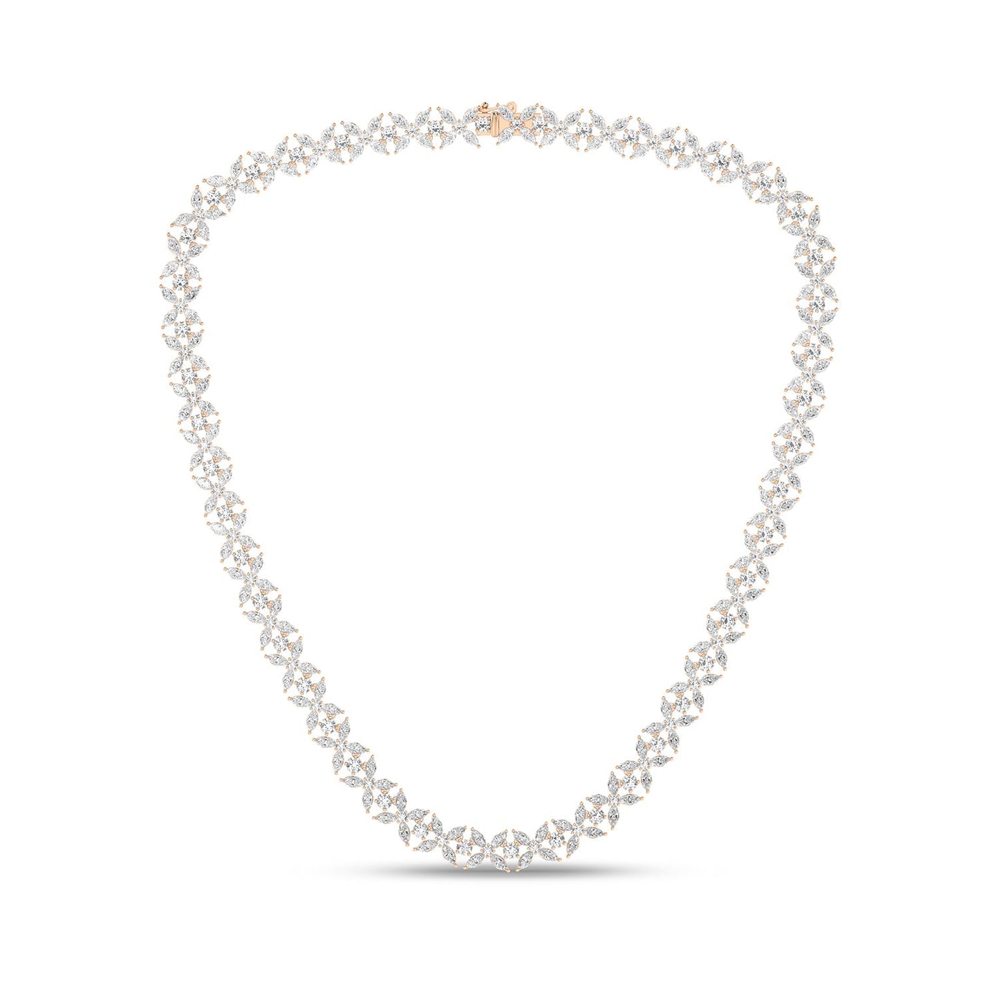 Alyssa Marquise Bouquet Tennis Necklace