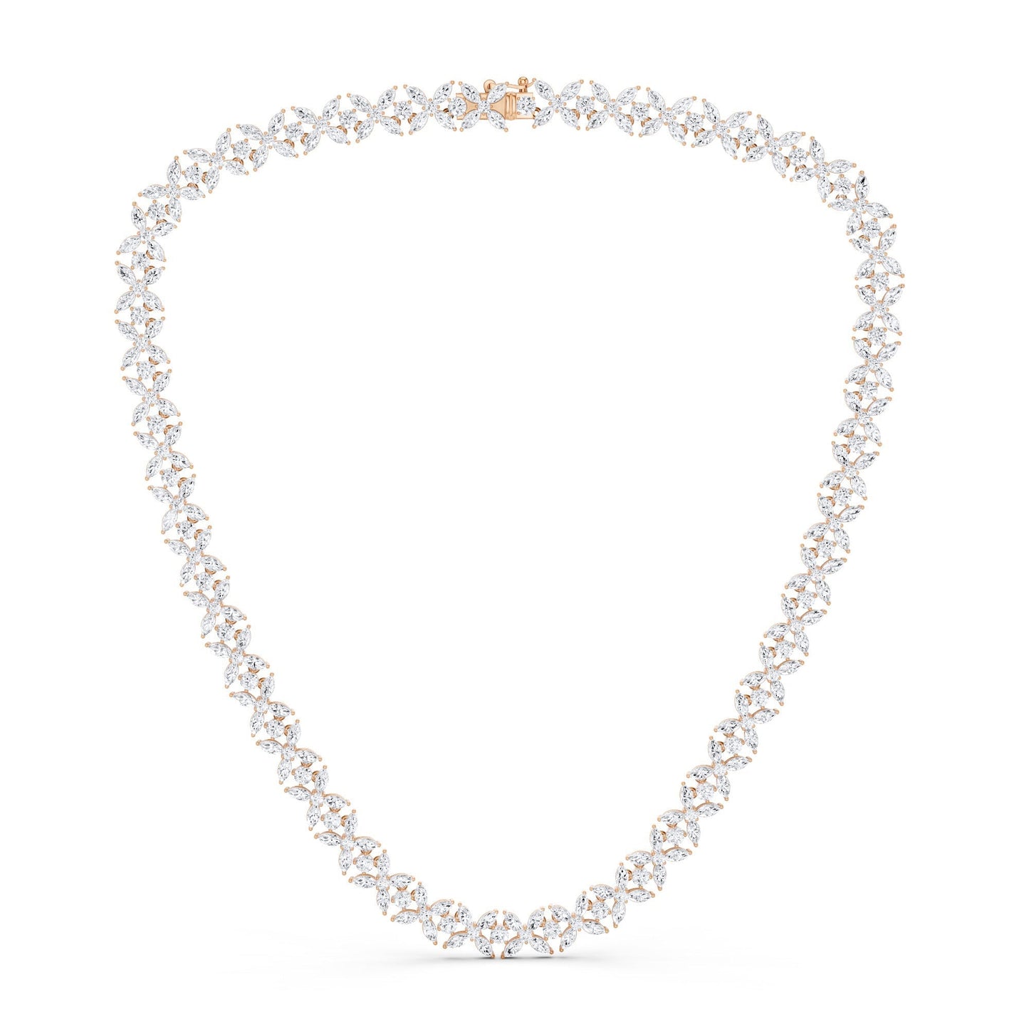 Alyssa Marquise Bouquet Tennis Necklace