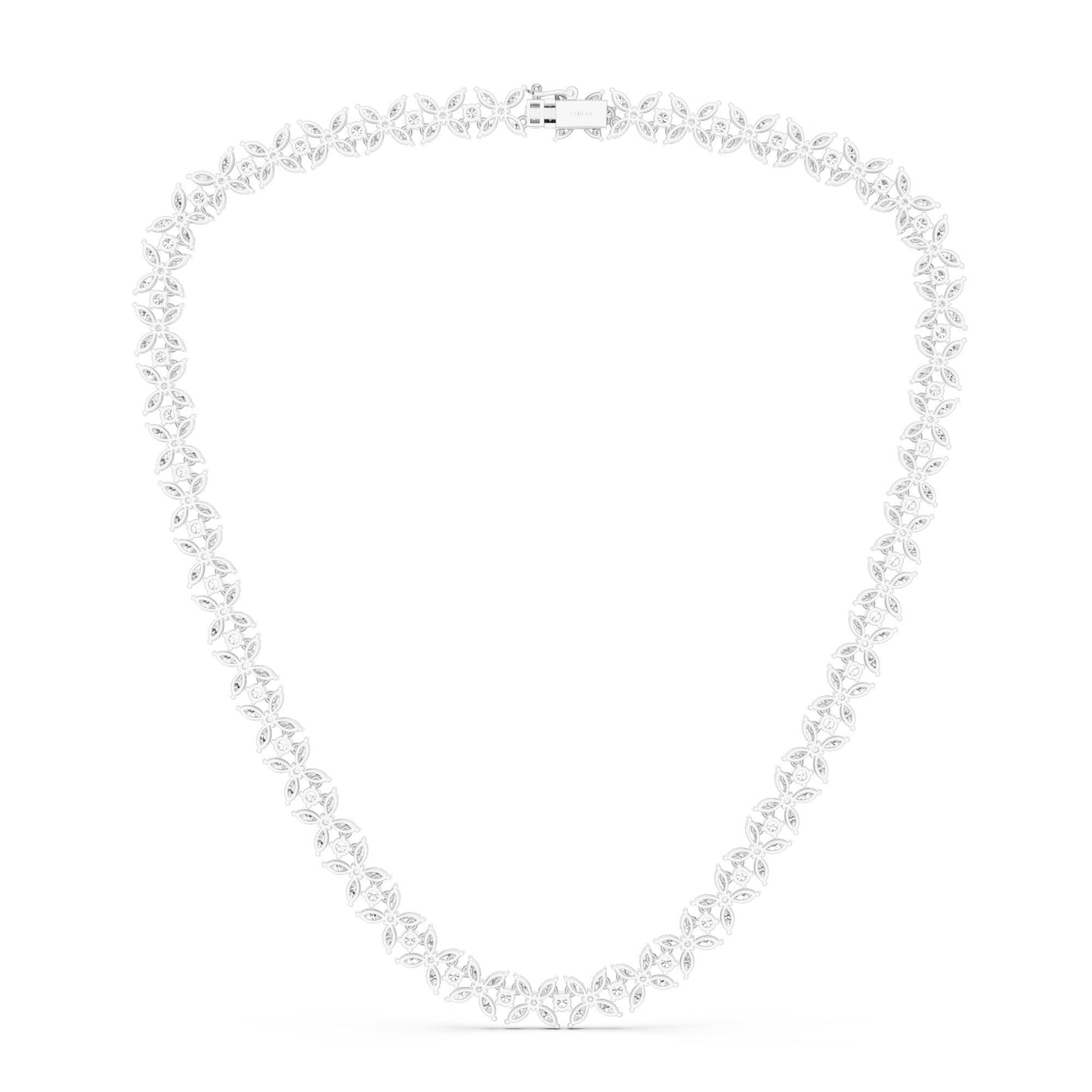 Alyssa Marquise Bouquet Tennis Necklace