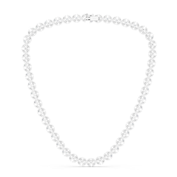 Alyssa Marquise Bouquet Tennis Necklace