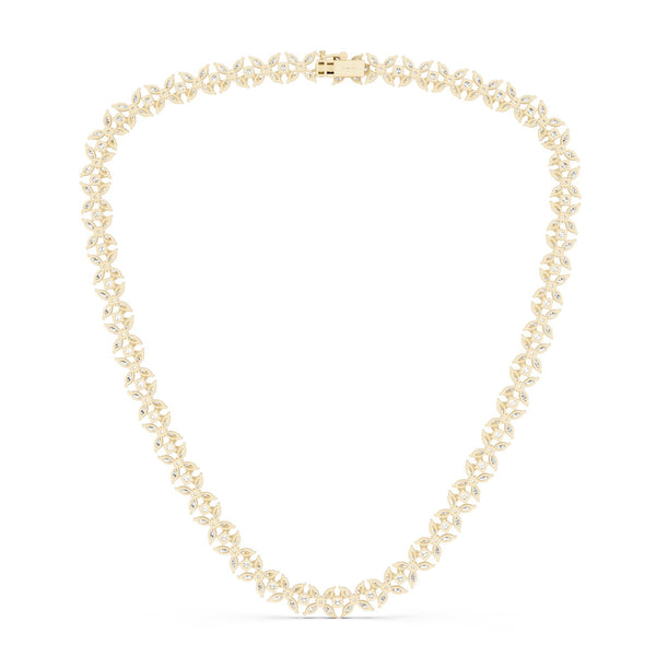 Alyssa Marquise Bouquet Tennis Necklace