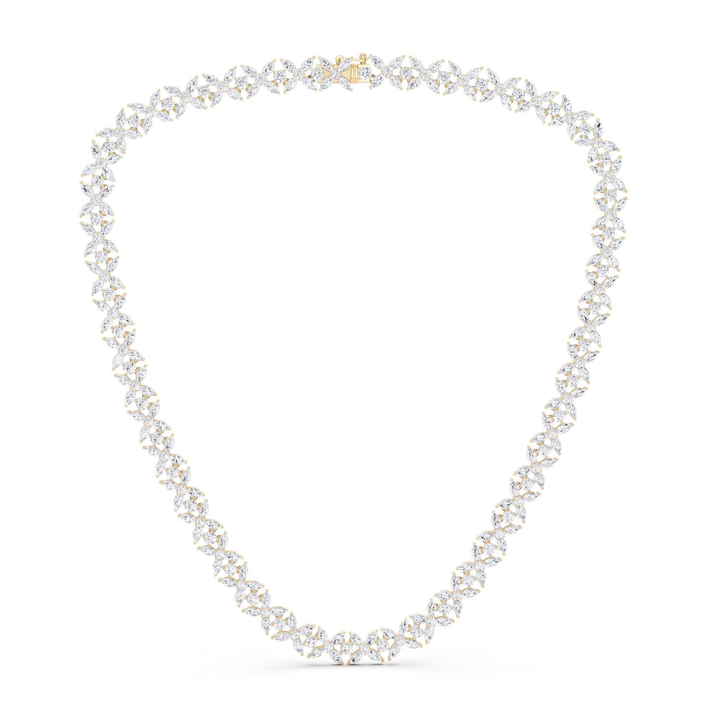 Alyssa Marquise Bouquet Tennis Necklace