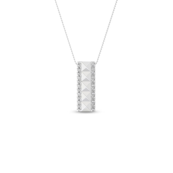 Cascading Pyramid Diamond Pendant Necklace