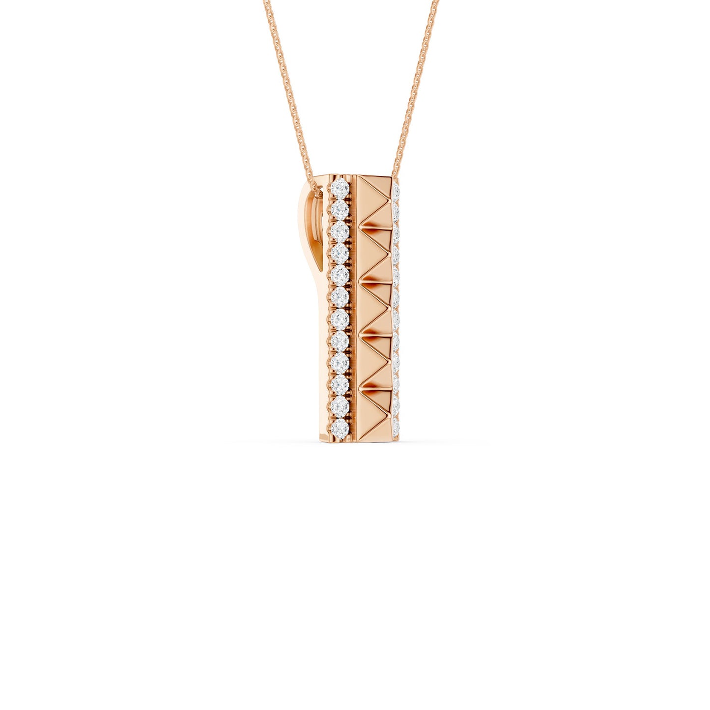 Cascading Pyramid Pendant Necklace