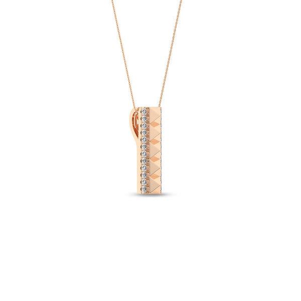 Cascading Pyramid Diamond Pendant Necklace