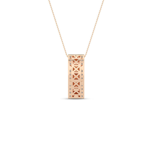 Cascading Pyramid Diamond Pendant Necklace