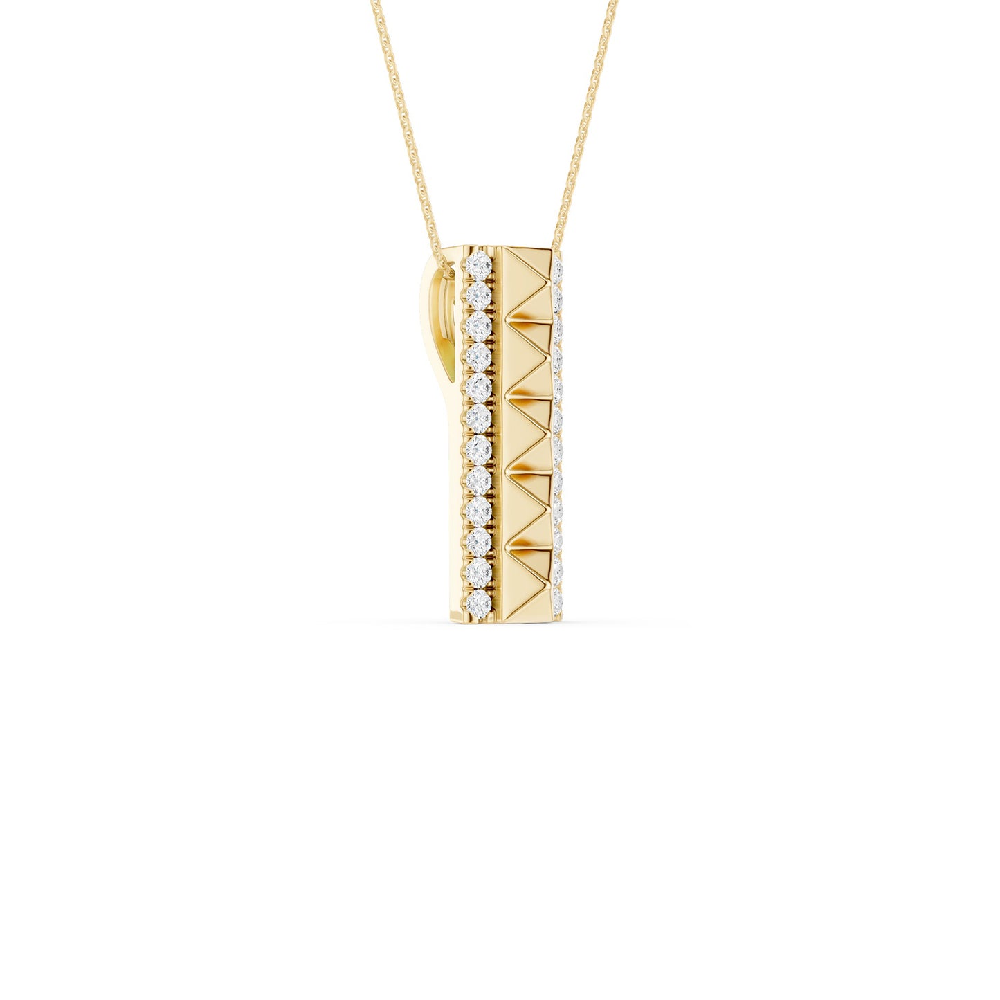Cascading Pyramid Pendant Necklace