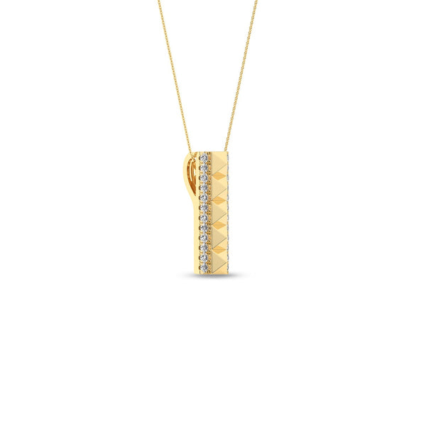 Cascading Pyramid Diamond Pendant Necklace