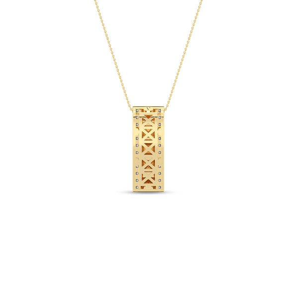 Cascading Pyramid Diamond Pendant Necklace