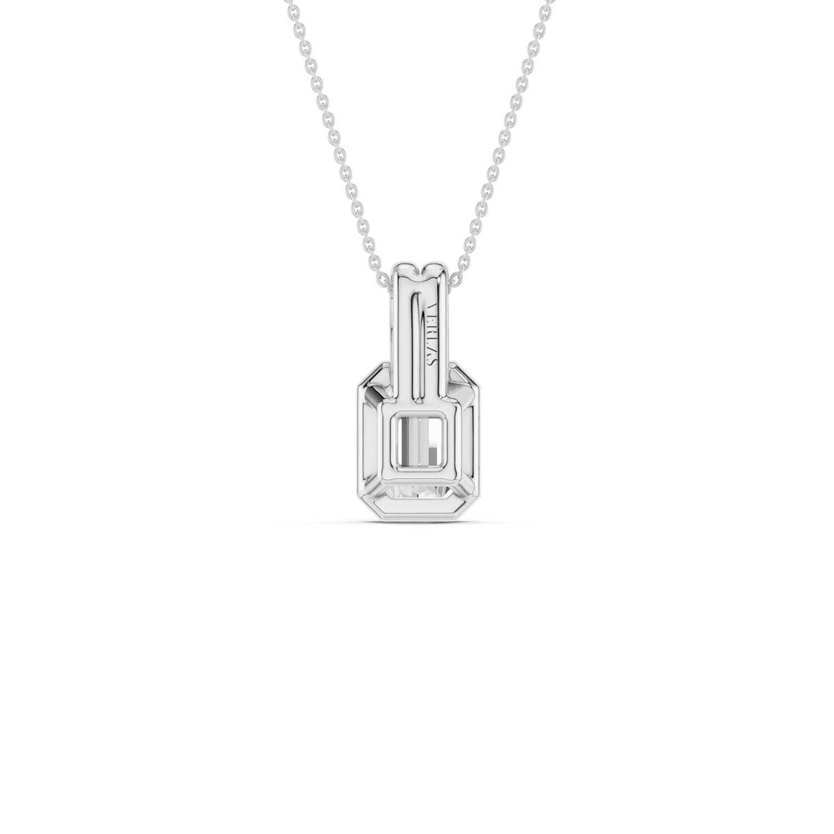 Coupled Emerald Bezel Solitaire Pendant