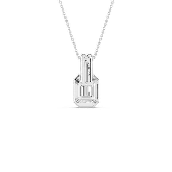 Coupled Emerald Bezel Solitaire Pendant