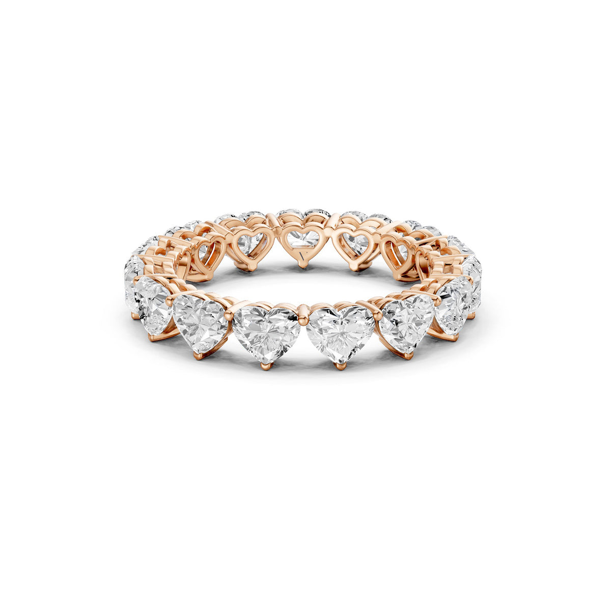 Heart-Cut Eternity Band