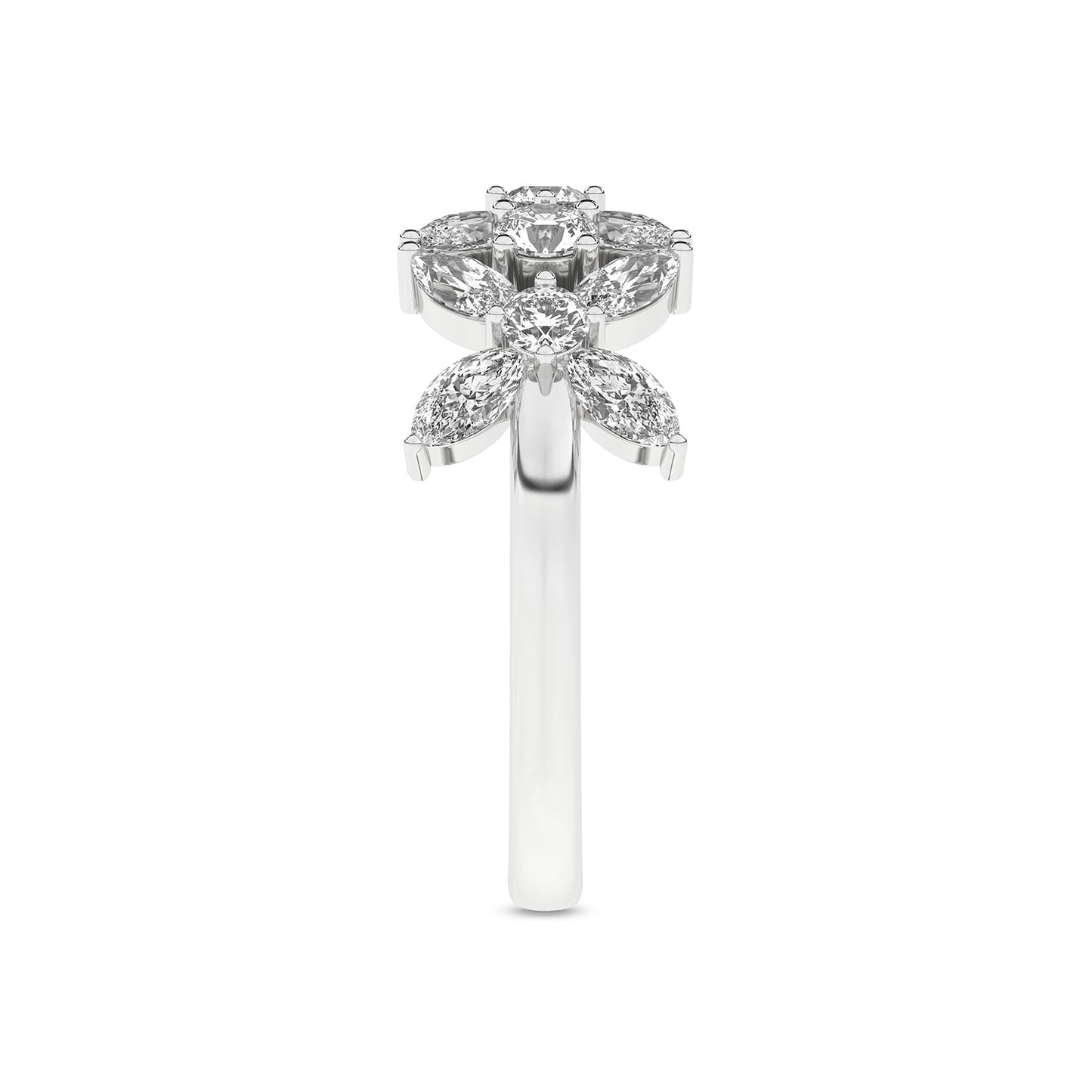 Alyssa Trio Marquise Bouquet Ring