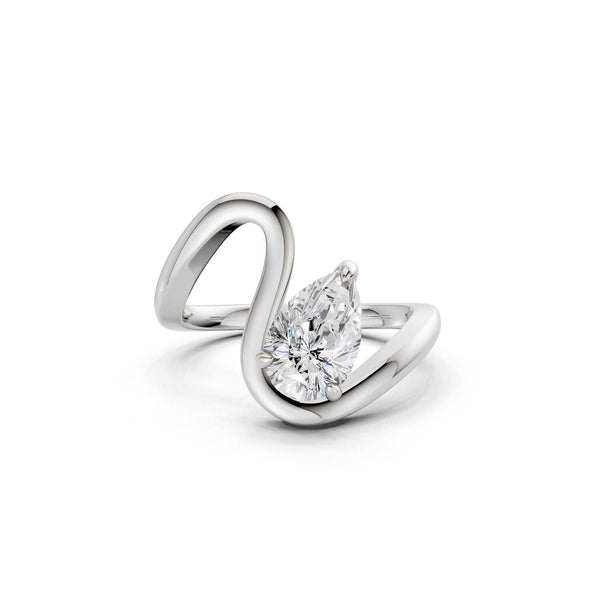 Curved Shank Pear-Cut Ring