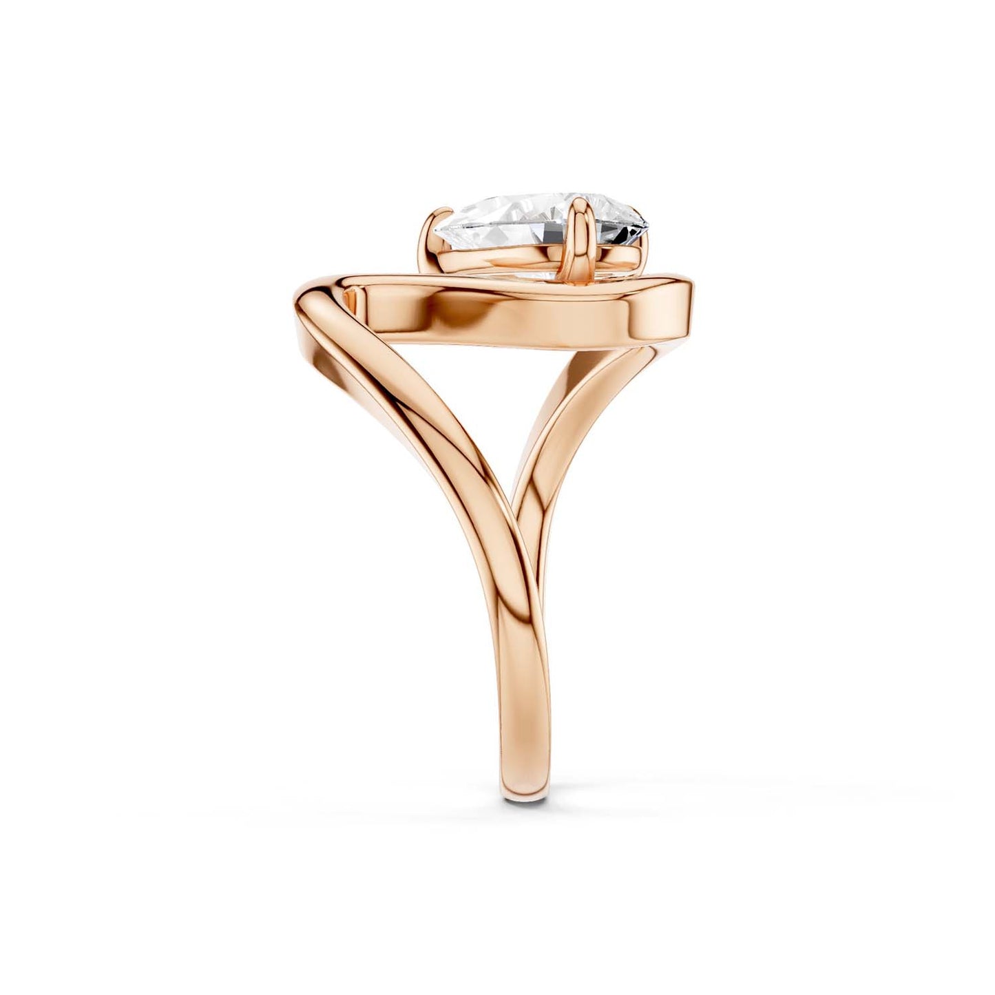 Curved Shank Pear-Cut Ring