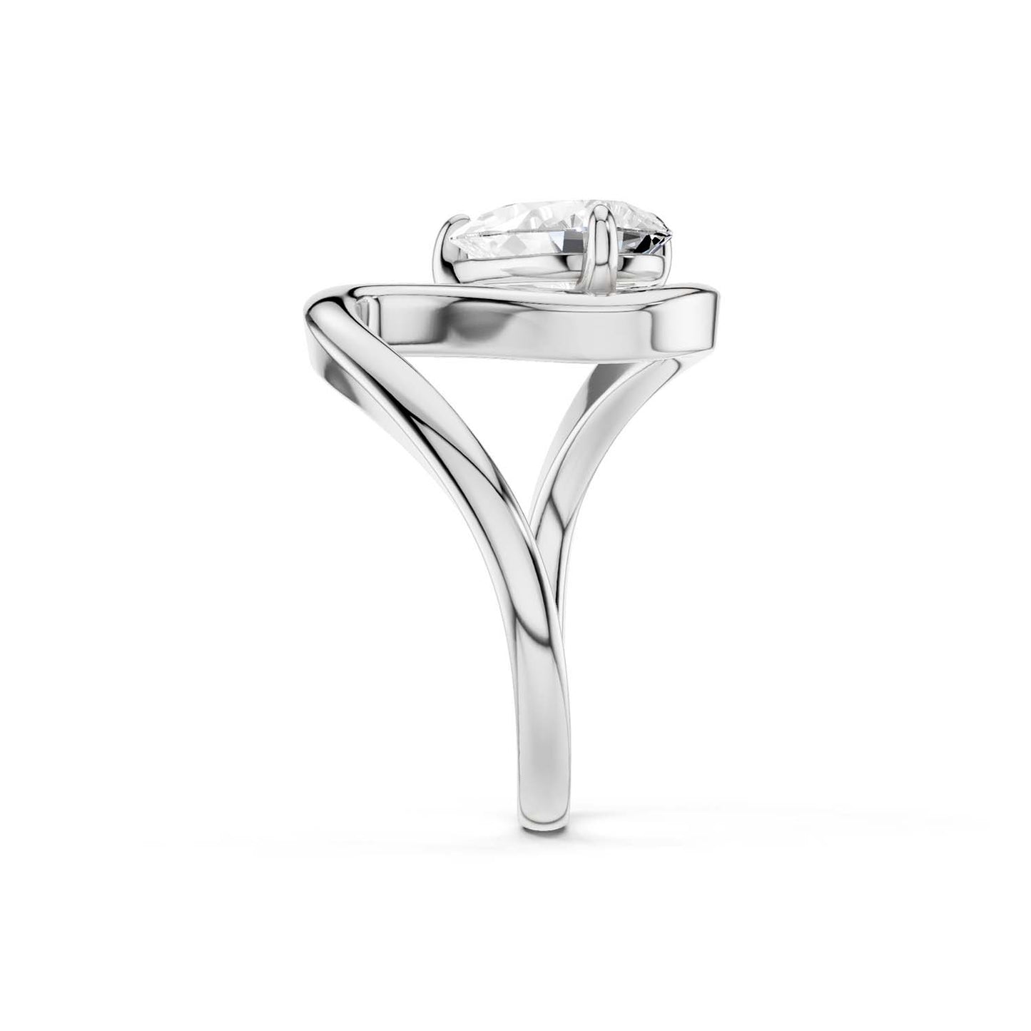 Curved Shank Pear-Cut Ring
