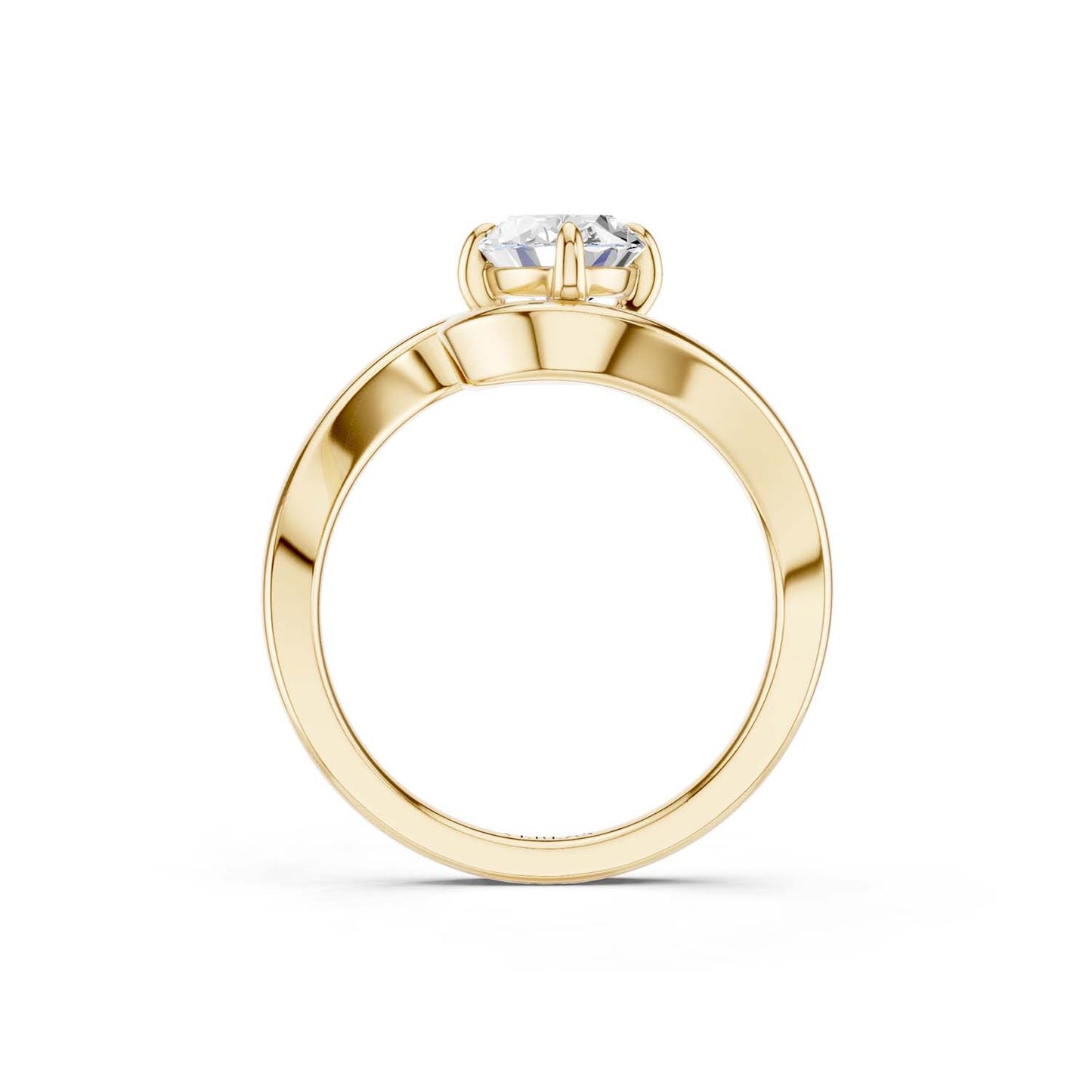 Curved Shank Oval-Cut Ring