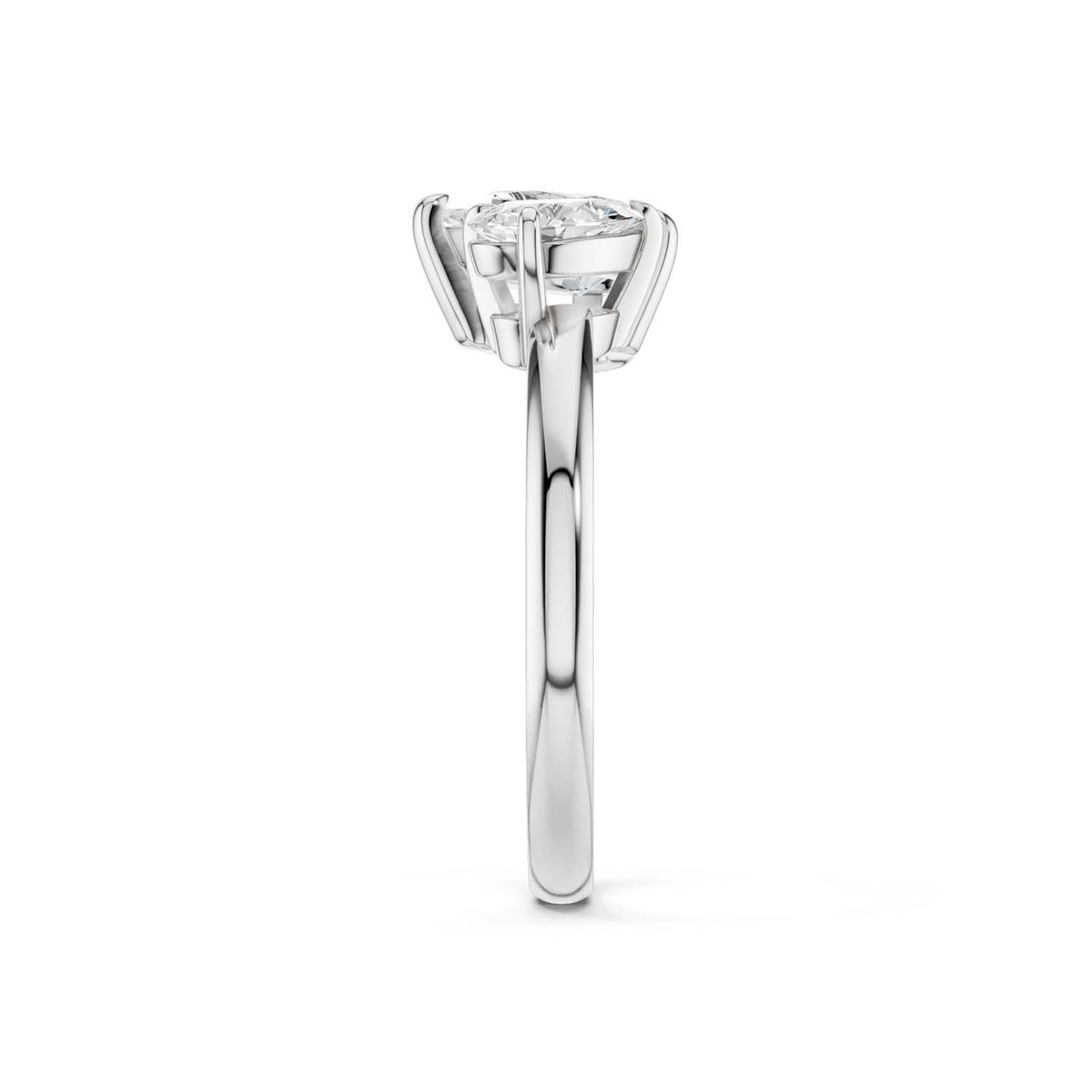 Asymmetrical Pear Toi-et-Moi Ring