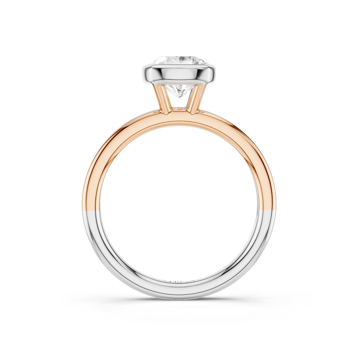 Coupled Cushion Bezel Solitaire Ring