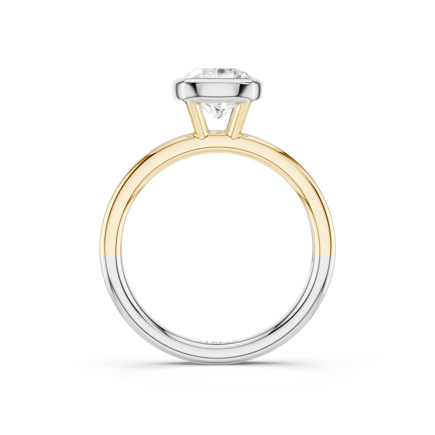 Coupled Cushion Bezel Solitaire Ring