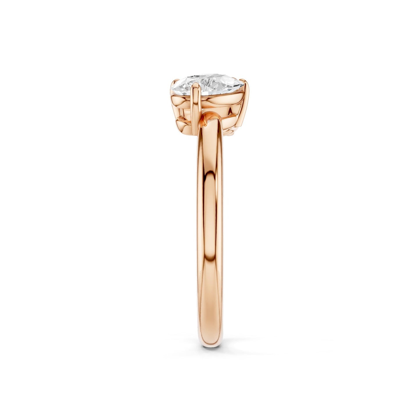 Pear Round Toi-et-Moi Ring
