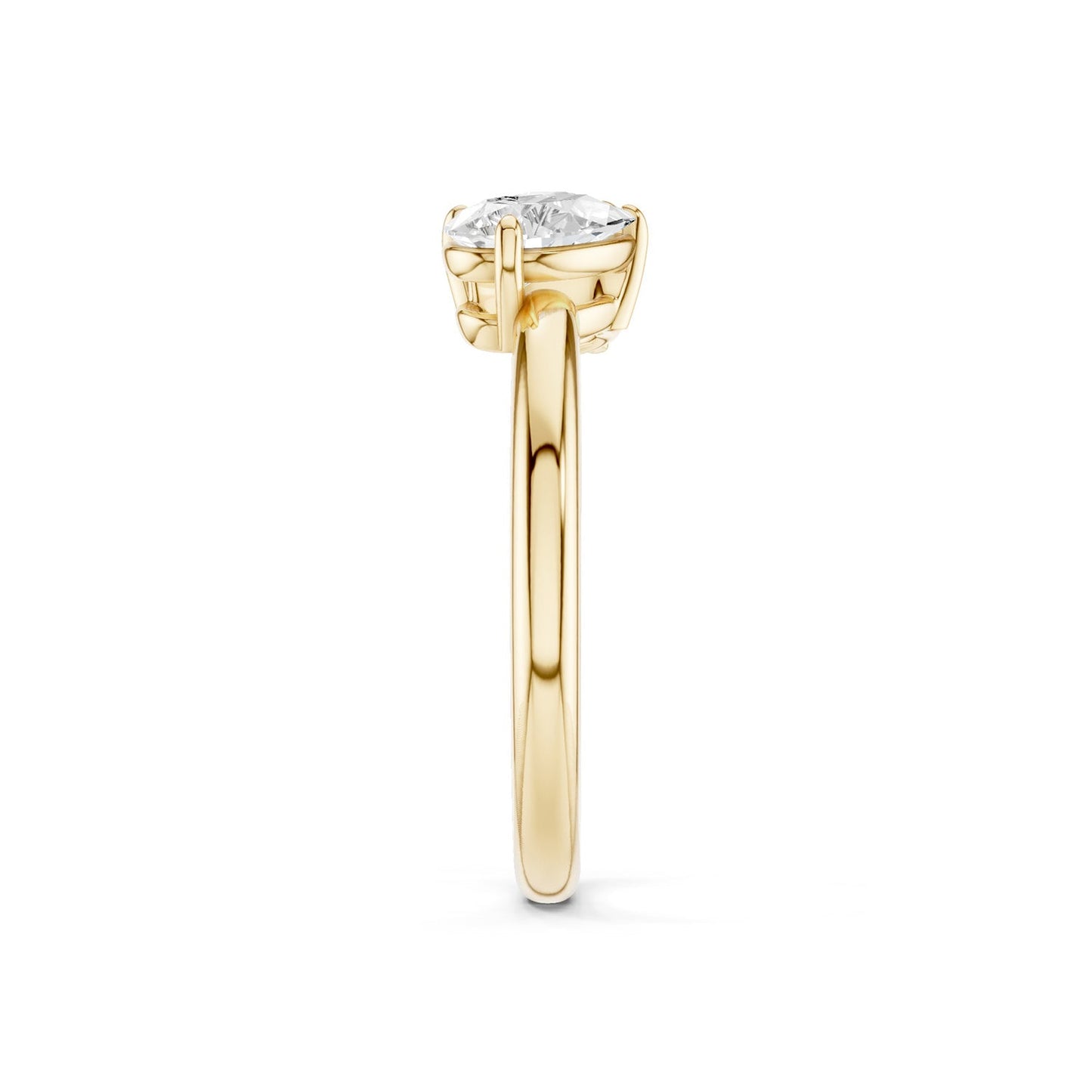 Pear Round Toi-et-Moi Ring