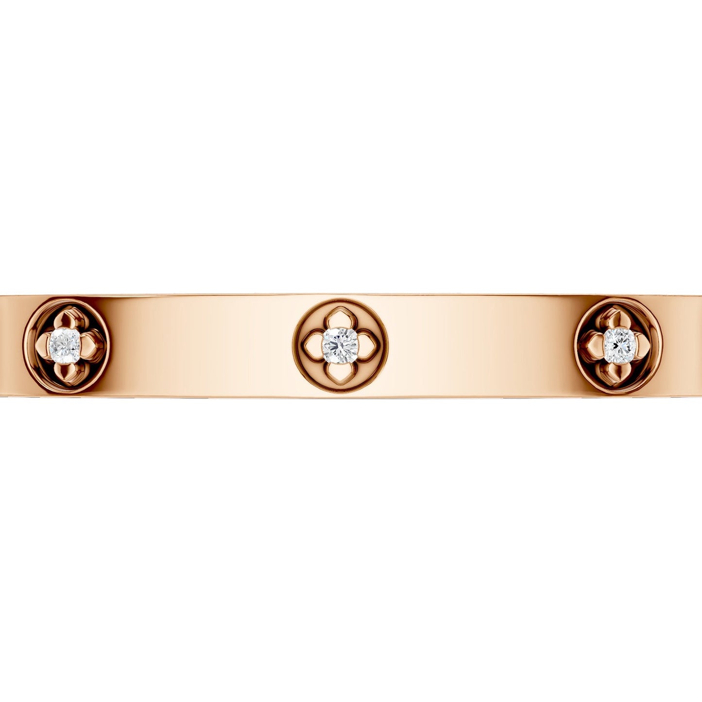 La Fleur 12-Diamonds 5mm Round Bangle