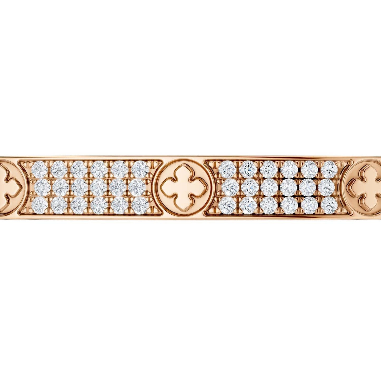 La Fleur 3-Rows Square Bangle