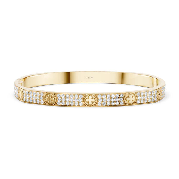 La Fleur 3-Rows Square Bangle