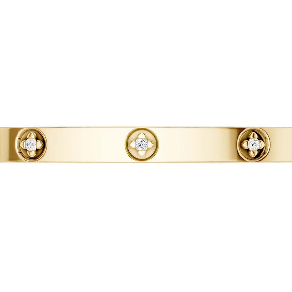 La Fleur 12-Stone 5mm Square Bangle