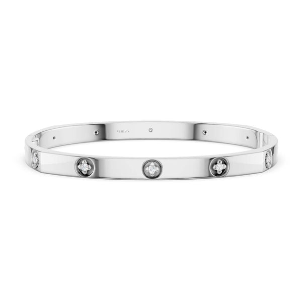 La Fleur 12-Stone 5mm Square Bangle