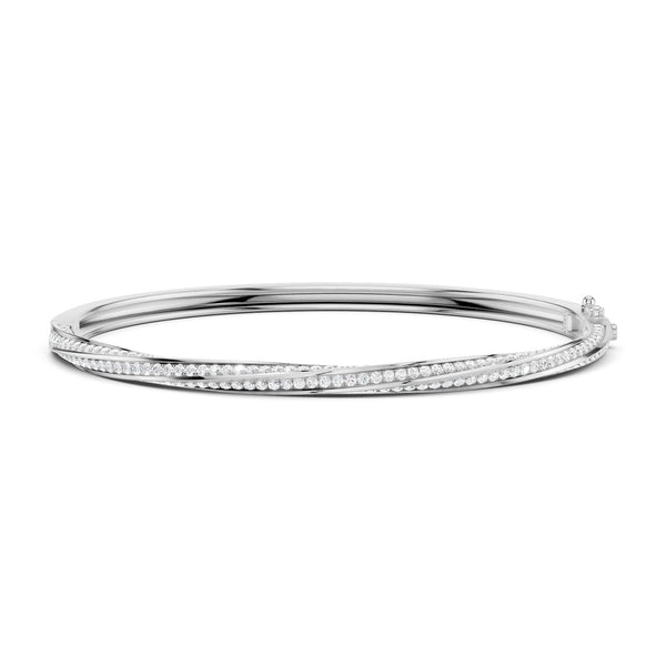 Statement Swirl Diamond Bangle