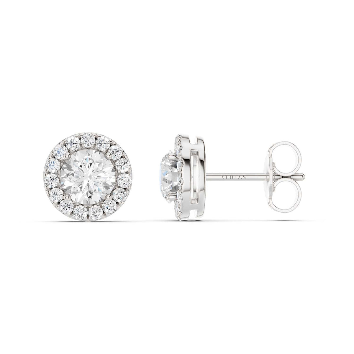 Luxe Round-Cut Halo Studs