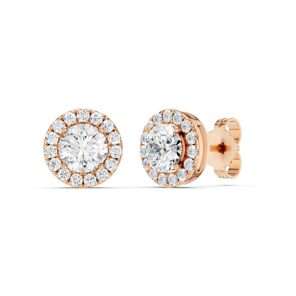 Luxe Round-Cut Halo Studs