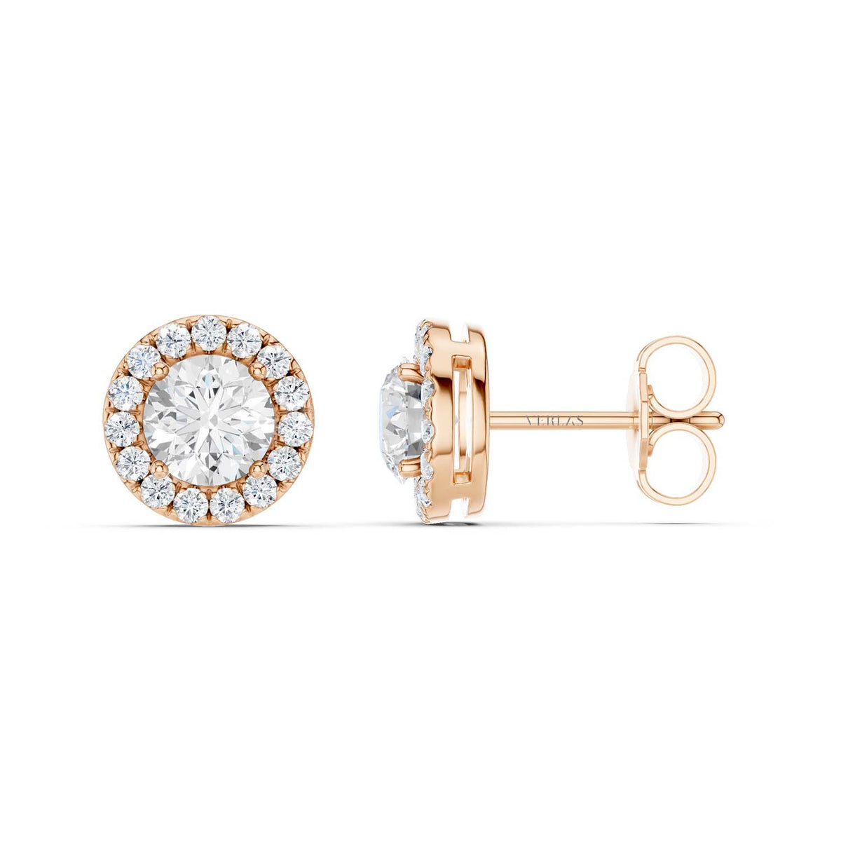 Luxe Round-Cut Halo Studs