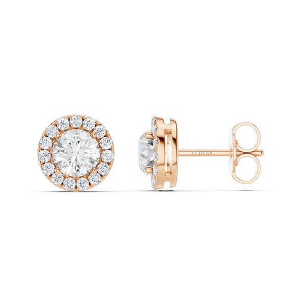 Luxe Round-Cut Halo Studs