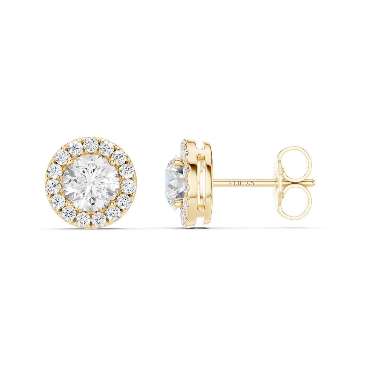 Luxe Round-Cut Halo Studs