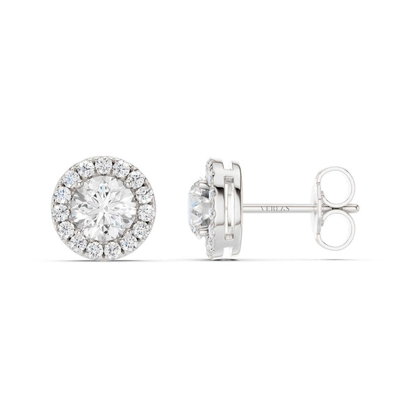 Luxe Round-Cut Halo Studs